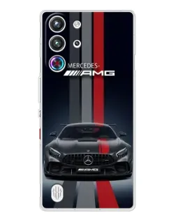 Чохол для ZTE Nubia RedMagic 10 Pro з картинкою «Mercedes — білий карбон»