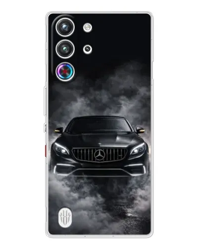 Чехол для ZTE Nubia RedMagic 10 Pro с картинкой «Mercedes в дыму»