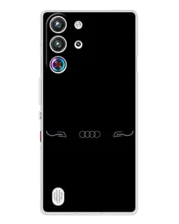 Чехол для ZTE Nubia RedMagic 10 Pro с картинкой «Audi — световой подпись»