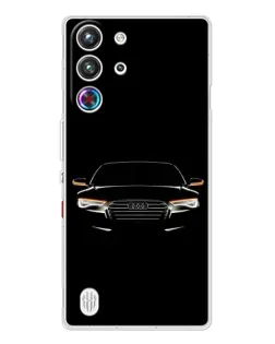 Чехол для ZTE Nubia RedMagic 10 Pro с картинкой «Audi — ночной контур»