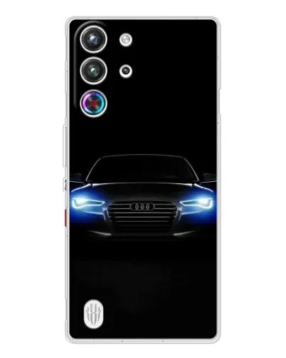 Чехол для ZTE Nubia RedMagic 10 Pro с картинкой «Audi в неоне»
