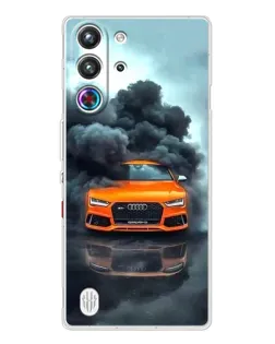Чехол для ZTE Nubia RedMagic 10 Pro с картинкой «Audi в облаках дыма»