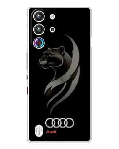 Чехол для ZTE Nubia RedMagic 10 Pro с картинкой «Графика — пантера и Audi»