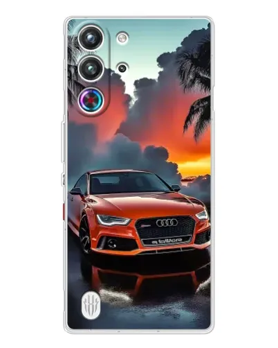 Чехол для ZTE Nubia RedMagic 10 Pro с картинкой «Audi — закат»