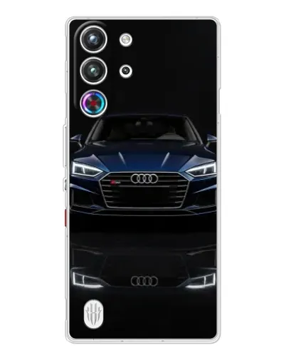 Чехол для ZTE Nubia RedMagic 10 Pro с картинкой «Audi — ночное отражение»