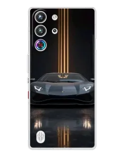 Чехол для ZTE Nubia RedMagic 10 Pro с картинкой «Lamborghini золотые линии»