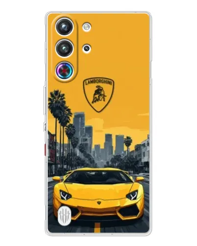 Чохол для ZTE Nubia RedMagic 10 Pro з картинкою «Жовтий Lamborghini місто» Чохол для ZTE Nubia RedMagic 10 Pro з картинкою «Жовтий Lamborghini місто»
