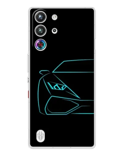 Чохол для ZTE Nubia RedMagic 10 Pro з картинкою «Блакитний силует Lamborghini» Чохол для ZTE Nubia RedMagic 10 Pro з картинкою «Блакитний силует Lamborghini»