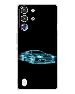 Чехол для ZTE Nubia RedMagic 10 Pro с картинкой «Неоновый контур Lamborghini» Чехол для ZTE Nubia RedMagic 10 Pro с картинкой «Неоновый контур Lamborghini»