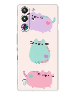 Чехол для ZTE Nubia RedMagic 10 Pro с картинкой «Pusheen трио» Чехол для ZTE Nubia RedMagic 10 Pro с картинкой «Pusheen трио»