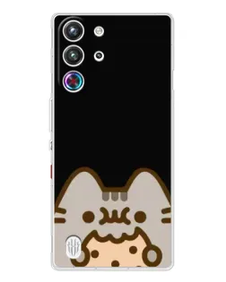 Чехол для ZTE Nubia RedMagic 10 Pro с картинкой «Пушин на черном» Чехол для ZTE Nubia RedMagic 10 Pro с картинкой «Пушин на черном»