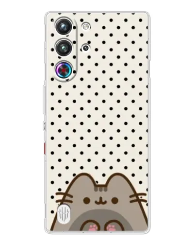 Чехол для ZTE Nubia RedMagic 10 Pro с картинкой «Пушин в горошек»