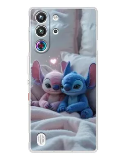 Чехол для ZTE Nubia RedMagic 10 Pro с картинкой «Плюшевые Стич Ангел»