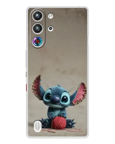 Чехол для ZTE Nubia RedMagic 10 Pro с картинкой «Стич на коричневом фоне»