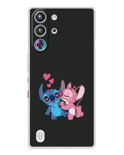 Чехол для ZTE Nubia RedMagic 10 Pro с картинкой «Анжел целует Стича»
