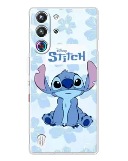 Чехол для ZTE Nubia RedMagic 10 Pro с картинкой «Stitch среди цветов»