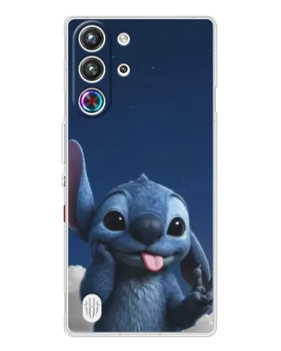Чехол для ZTE Nubia RedMagic 10 Pro с картинкой «Стич в облаках»