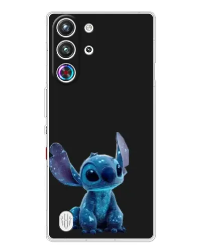 Чехол для ZTE Nubia RedMagic 10 Pro с картинкой «Стич на черном»