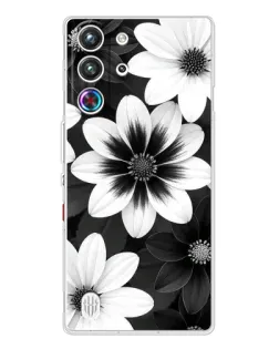 Чехол для ZTE Nubia RedMagic 10 Pro с картинкой «Монохромные астры» Чехол для ZTE Nubia RedMagic 10 Pro с картинкой «Монохромные астры»