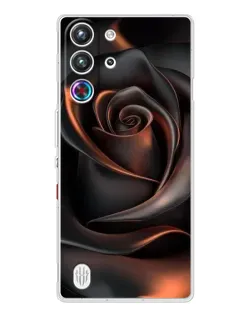 Чехол для ZTE Nubia RedMagic 10 Pro с картинкой «Шелковая черная роза» Чехол для ZTE Nubia RedMagic 10 Pro с картинкой «Шелковая черная роза»