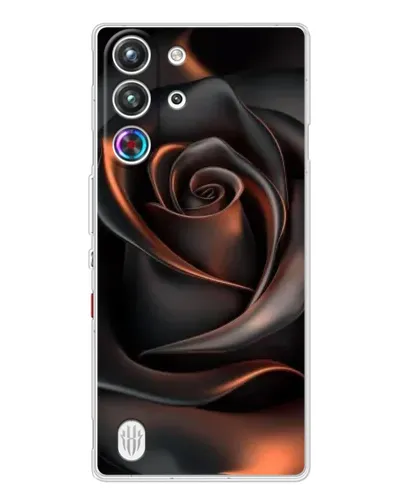 Чехол для ZTE Nubia RedMagic 10 Pro с картинкой «Шелковая черная роза» Чехол для ZTE Nubia RedMagic 10 Pro с картинкой «Шелковая черная роза»