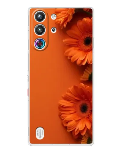 Чехол для ZTE Nubia RedMagic 10 Pro с картинкой «Оранжевые герберы» Чехол для ZTE Nubia RedMagic 10 Pro с картинкой «Оранжевые герберы»