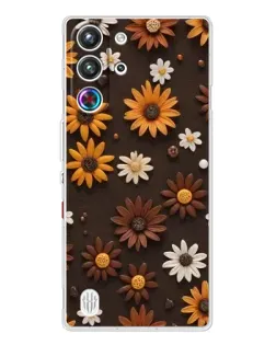 Чехол для ZTE Nubia RedMagic 10 Pro с картинкой «Узор из маленьких подсолнухов» Чехол для ZTE Nubia RedMagic 10 Pro с картинкой «Узор из маленьких подсолнухов»