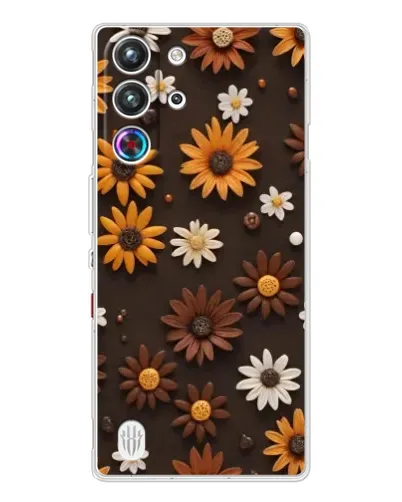 Чехол для ZTE Nubia RedMagic 10 Pro с картинкой «Узор из маленьких подсолнухов» Чехол для ZTE Nubia RedMagic 10 Pro с картинкой «Узор из маленьких подсолнухов»