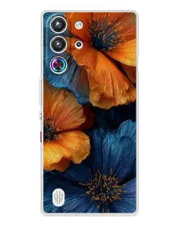 Чехол для ZTE Nubia RedMagic 10 Pro с картинкой «Яркая сине-оранжевая флора» Чехол для ZTE Nubia RedMagic 10 Pro с картинкой «Яркая сине-оранжевая флора»