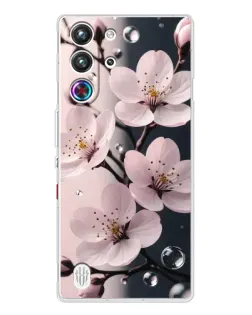 Чехол для ZTE Nubia RedMagic 10 Pro с картинкой «Нежная сакура и капли» Чехол для ZTE Nubia RedMagic 10 Pro с картинкой «Нежная сакура и капли»