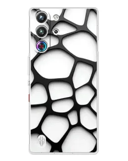 Чохол для ZTE Nubia RedMagic 10 Pro з картинкою «Біла об'ємна сітка»