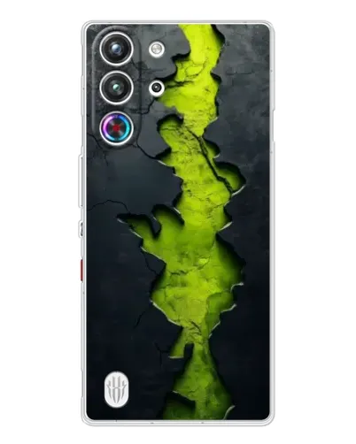 Чехол для ZTE Nubia RedMagic 10 Pro с картинкой «Салатовый разлом скалы»