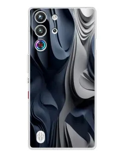 Чохол для ZTE Nubia RedMagic 10 Pro з картинкою «Об'ємні сині складки» Чохол для ZTE Nubia RedMagic 10 Pro з картинкою «Об'ємні сині складки»