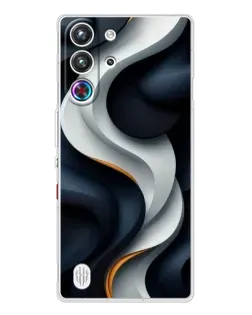 Чохол для ZTE Nubia RedMagic 10 Pro з картинкою «Об'ємні чорно-білі стрічки» Чохол для ZTE Nubia RedMagic 10 Pro з картинкою «Об'ємні чорно-білі стрічки»