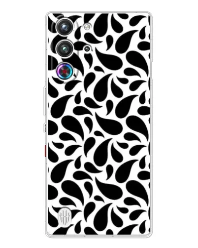 Чехол для ZTE Nubia RedMagic 10 Pro с картинкой «Контрастные черные капли»
