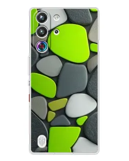 Чехол для ZTE Nubia RedMagic 10 Pro с картинкой «Яркая неоновая галька»