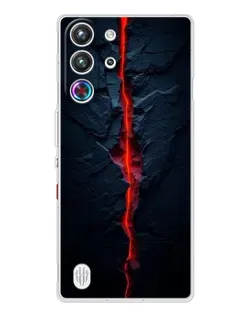 Чехол для ZTE Nubia RedMagic 10 Pro с картинкой «Kрасная лавовая трещина»