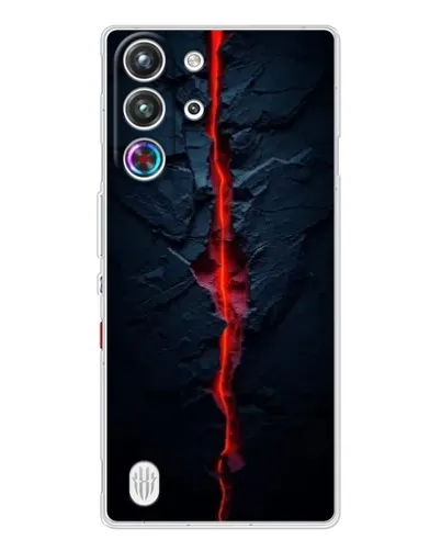 Чехол для ZTE Nubia RedMagic 10 Pro с картинкой «Kрасная лавовая трещина»