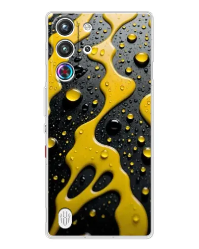 Чехол для ZTE Nubia RedMagic 10 Pro с картинкой «Жидкое желтое золото»