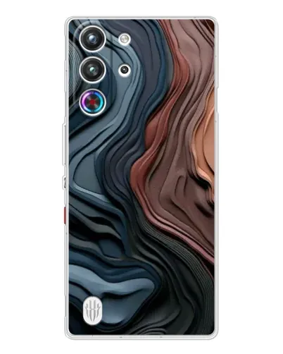 Чехол для ZTE Nubia RedMagic 10 Pro с картинкой «Цветные волны каньона»