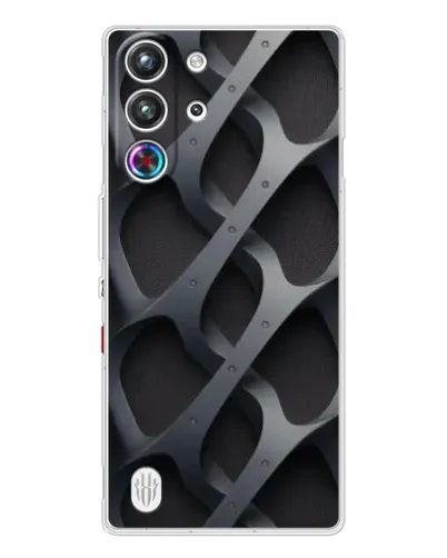 Чехол для ZTE Nubia RedMagic 10 Pro с картинкой «Объемное серое плетение»