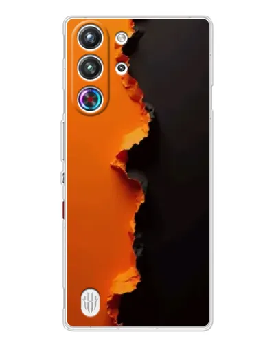 Чехол для ZTE Nubia RedMagic 10 Pro с картинкой «Оранжевый разлом»