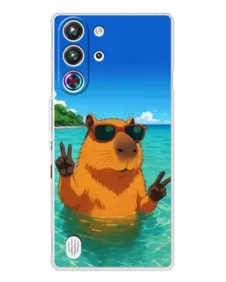 Чехол для ZTE Nubia RedMagic 10 Pro с картинкой «Морская капибара» Чехол для ZTE Nubia RedMagic 10 Pro с картинкой «Морская капибара»