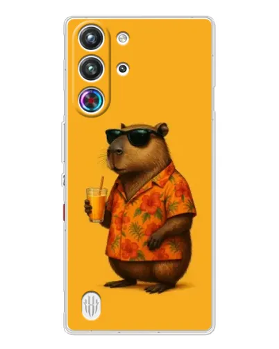 Чехол для ZTE Nubia RedMagic 10 Pro с картинкой «Капибара на отдыхе»