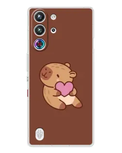 Чехол для ZTE Nubia RedMagic 10 Pro с картинкой «Капибара с сердцем» Чехол для ZTE Nubia RedMagic 10 Pro с картинкой «Капибара с сердцем»