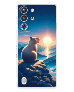 Чехол для ZTE Nubia RedMagic 10 Pro с картинкой «Закат солнца с капибарой» Чехол для ZTE Nubia RedMagic 10 Pro с картинкой «Закат солнца с капибарой»