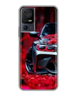 Чехол для ZTE Nubia RedMagic 11 Pro Plus с картинкой «Спортивная BMW и цветы» Чехол для ZTE Nubia RedMagic 11 Pro Plus с картинкой «Спортивная BMW и цветы»