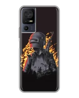 Чехол для ZTE Nubia RedMagic 11 Pro Plus с картинкой «PUBG — огненный силуэт»