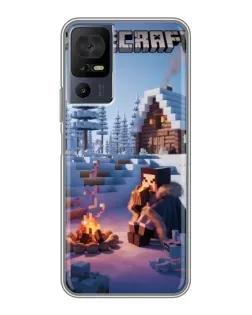 Чехол для ZTE Nubia RedMagic 11 Pro Plus с картинкой «Зимний Minecraft»