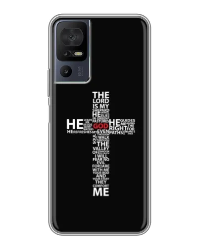 Чехол для ZTE Nubia RedMagic 11 Pro Plus с картинкой «Текстовый крест» Чехол для ZTE Nubia RedMagic 11 Pro Plus с картинкой «Текстовый крест»